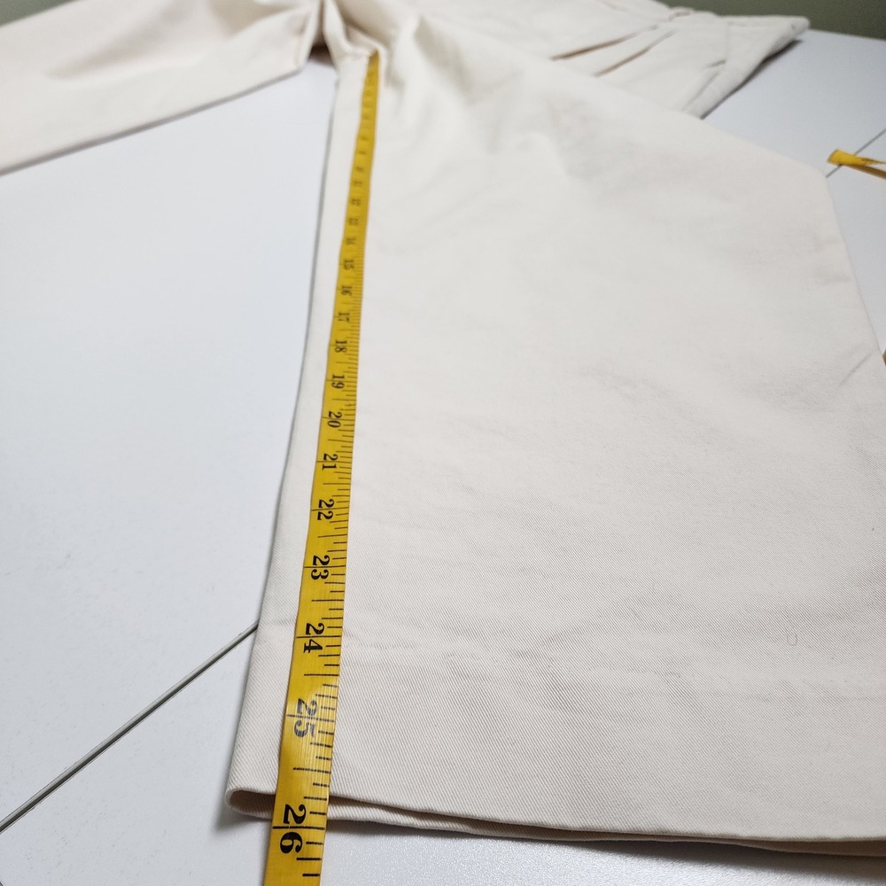Banana Republic Factory Womens Authentic Chino Pleated Crop‎ Pants Size 8 Stone - Picture 12 of 15
